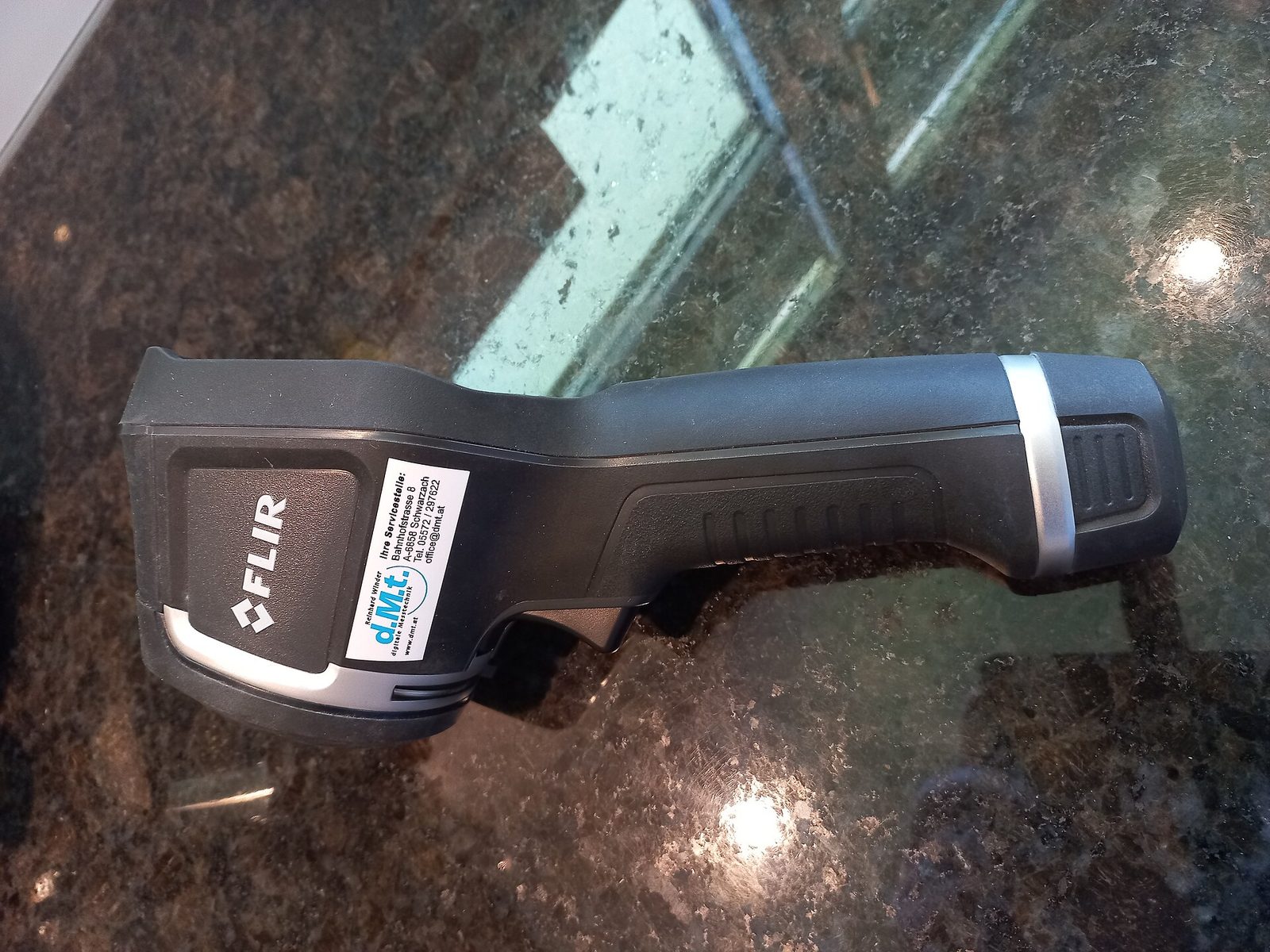 FLIR thermal imaging camera used for slab leak detection